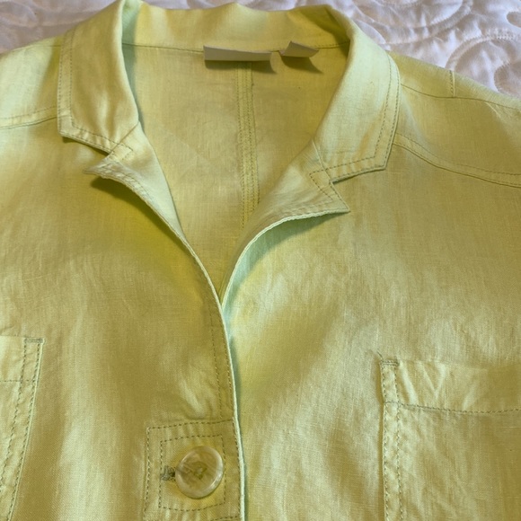 Chico’s 100% Linen Yellow Blazer - size 2 - Picture 10 of 13